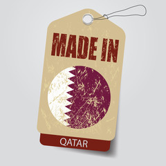 Made in  Qatar  . Tag .