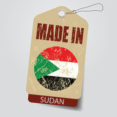 Made in  Sudan  . Tag .