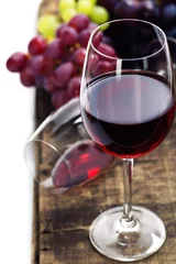 Fotobehang Wine and grape © Natalia Klenova