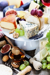 Wine and cheese plate