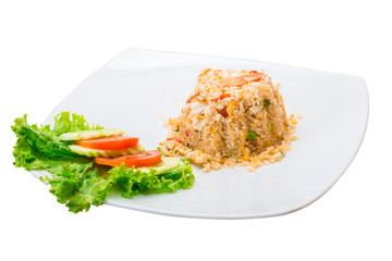 Shrimps with fried rice