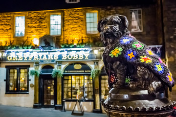 Greyfriars Bobby statue and pub