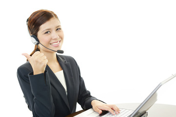 ガッツポーズのオペレーター