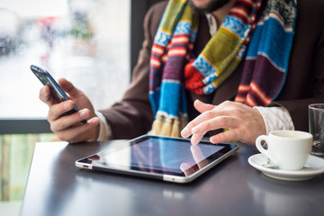 young stylish man at the bar