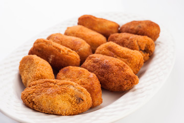 tray croquettes; ready to be served