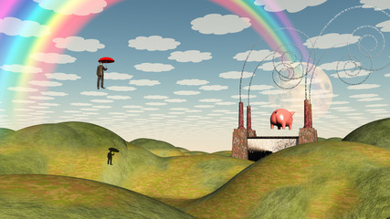 Factory and Pig © rolffimages