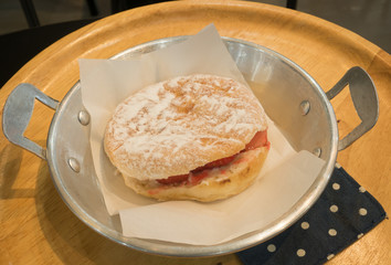 Donut with strawberry