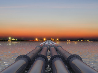 pipeline on the sea