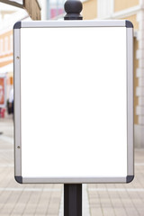 Blank metal sign