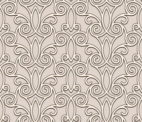 Seamless beige pattern, vintage ornament