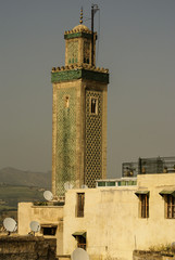 Kairaouine mosque minaret at Fez, Morocco