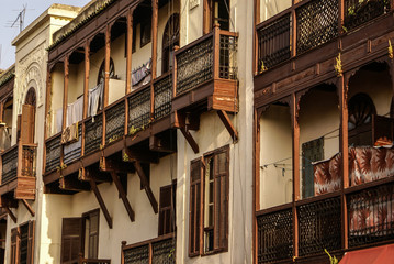 Naklejka premium Fes (Fez) is consist of thousants small streets like this one. H