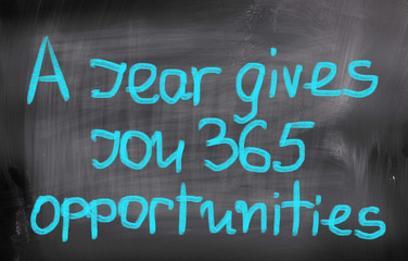 A year Gives You 365 Opportunities Concept