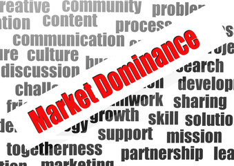 Market dominance word cloud