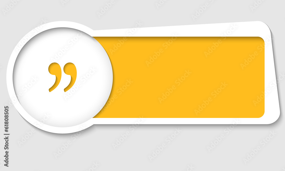 Poster vector text box for insertion text with quotation mark