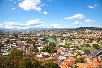 Fototapeta na wymiar view of Tbilisi, Georgia, August 4, 2013, editorial image