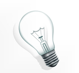 incandescent lamp on a white background