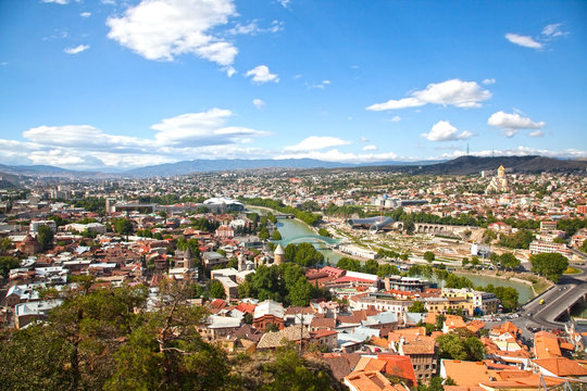 view of Tbilisi, Georgia, August 4, 2013, editorial image