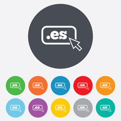 Domain ES sign icon. Top-level internet domain