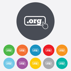 Domain ORG sign icon. Top-level internet domain