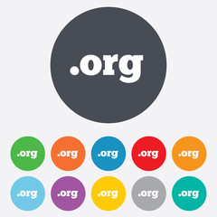 Domain ORG sign icon. Top-level internet domain