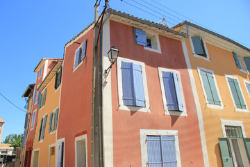 Colored houses in the Provence