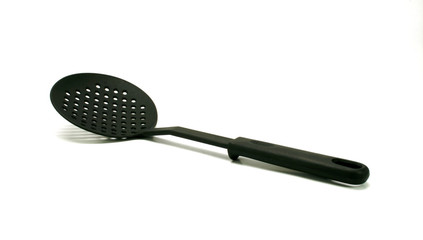 black kitchenware on white background