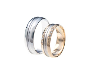 White gold Engagement Rings White Background