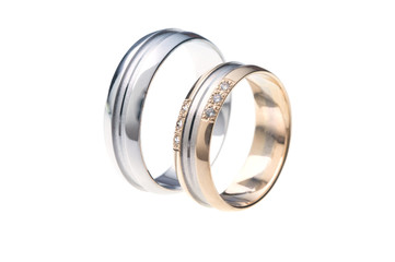 White gold Engagement Rings White Background