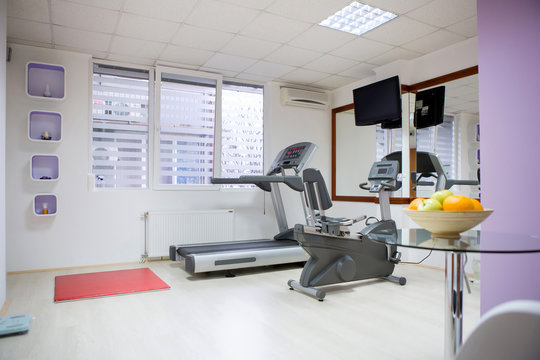 modern gym in center