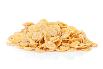Fresh corn flakes heap
