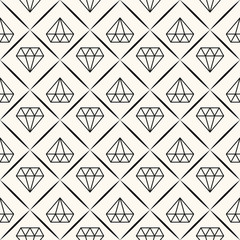 Vector seamless retro pattern, with diamonds.
