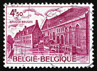Postage stamp Belgium 1975 Hospice of St. John, Bruges