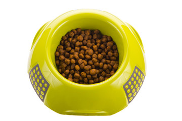 Dry food in bowl