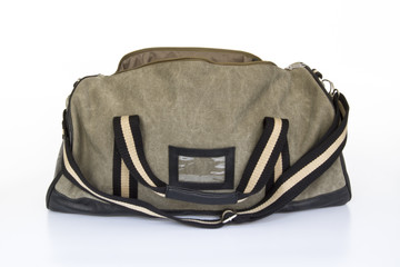 Naklejka premium Travel bagagge on white background