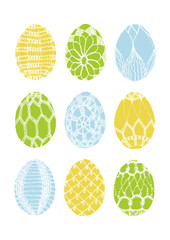 Crochet easter eggs - vector file
