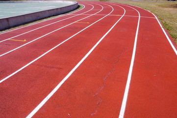 Fototapeta premium Ａn old running track