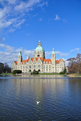 Obraz premium Neues Rathaus in Hannover
