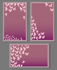 cover template with butterflies