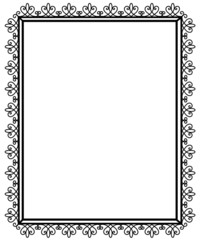 Openwork and black frame