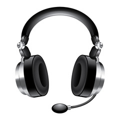 Fototapeta na wymiar Modern headphones vector illustration