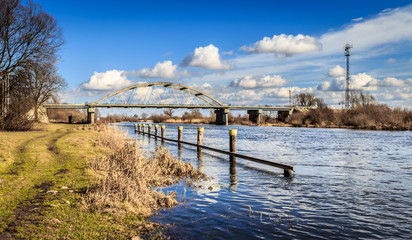 Bridge and empty marina