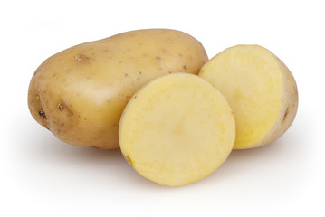 Potatoes isolated on white background with clipping path