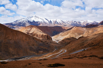 Himalaya mountain landscape at Manali - Leh road, India