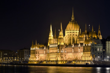 Fototapeta na wymiar Parliament by night