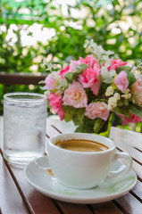 Cup of espresso coffee