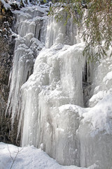 Icicles on rock at Low Tatras, Slovakia