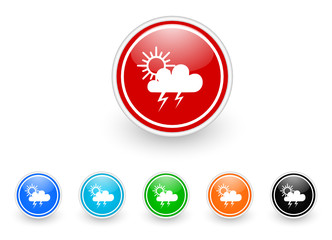 storm icon vector set