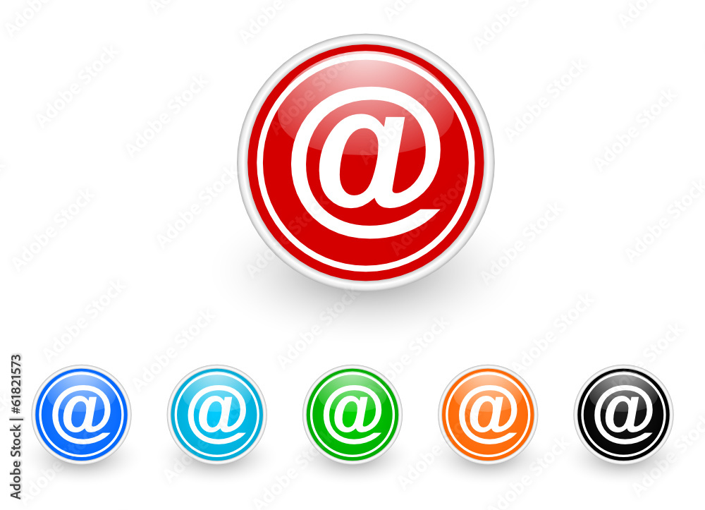 Aufkleber mail icon vector set
