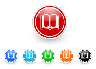 book icon vector set